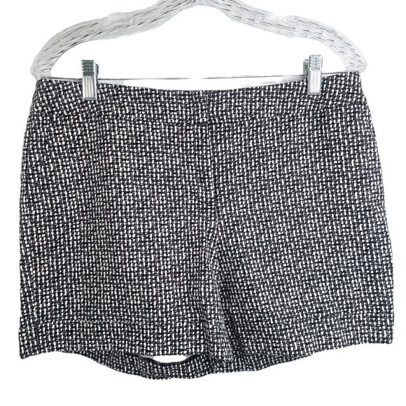 Apt 9 Black White Geo Plaid Shorts - Picture 1 of 5